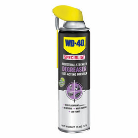 WD-40 Specialist Industrial Strength Degreaser Fast-Acting Formula with PowerSolve Technology and SMART STRAW SPRAYS 2 WAYS, 15 OZ