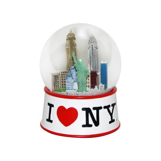 Official I Love New York White 35 mm Snowglobe