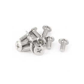 M6 x 12mm Phillips Flat Head Countersunk Bolts Machine Screws 10 Pcs