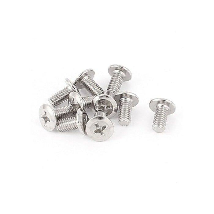 M6 x 12mm Phillips Flat Head Countersunk Bolts Machine Screws 10 Pcs
