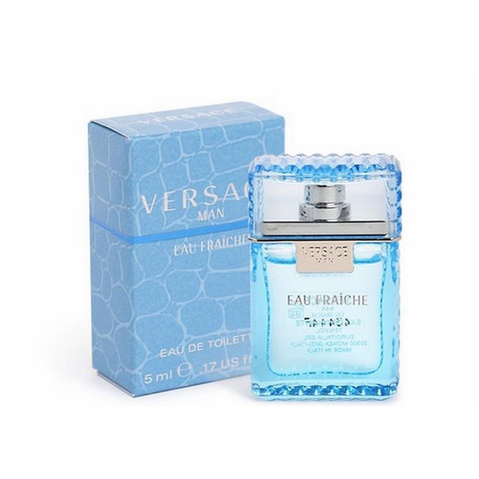 Versace MAN EAU Fraiche 0.17oz (5ml) EDT Mini Perfumes Men Versace