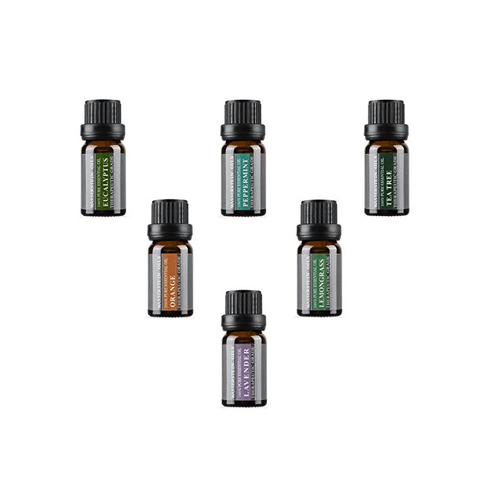 Aromatherapy Oils 100% Pure Therapeutic Grade Basic Essential Oil Gift Set by Wasserstein (Top 6, 10ml)