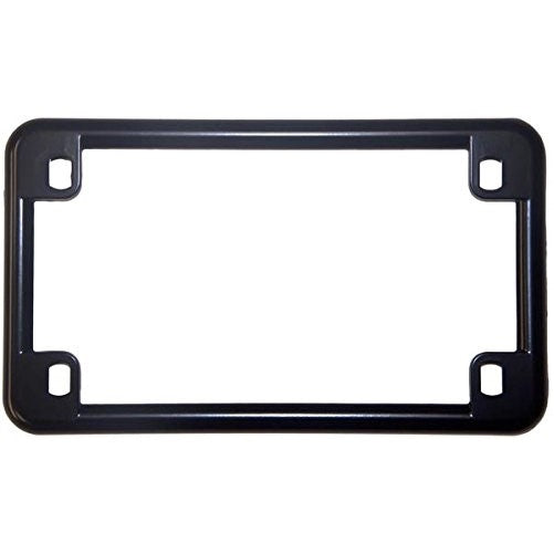 Chris Products 0610 Black Chrome Finish Motorcycle License Plate Frame