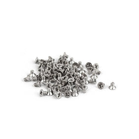 uxcell M2x3mm 316 Stainless Steel Flat Head Phillips Machine Screws Silver Tone 80 Pcs
