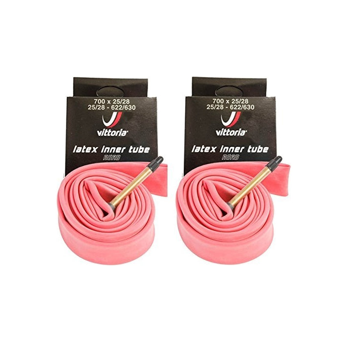 Vittoria Latex Tube 700x25/28 LV51 Presta Valve - PAIR (2 TUBES)