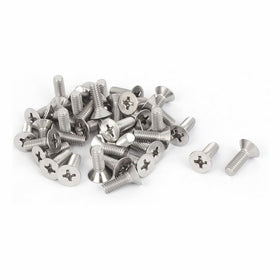 uxcell M4x12mm 316 Stainless Steel Countersunk Phillips Machine Screws Bolts 40 Pcs