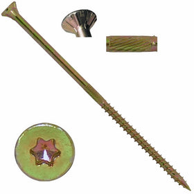 #10 X 6" Gold Star Wood Screw Torx/Star Drive Head (1 Pound) - Multipurpose Torx/Star Drive Wood Screws