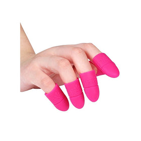 Wearable Nail Soakers Pad Holder, UV Gel Polish Remover Caps Tips, Acrylic Off or Nail Art Removal Tools. 10 Pieces Fingers, Reusable Silicone, HOT PINK