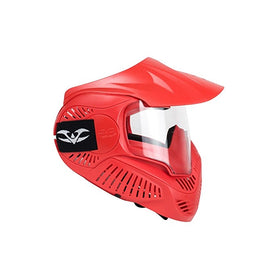 Valken MI-3 Gotcha Paintball Mask Single Lens W/Top Strap-Red Red