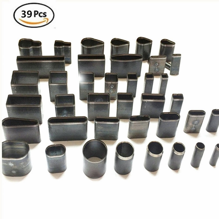 Leather Cutting Tool, Vivian 39 Shape Style Hole Hollow Cutter Punch Kit Leather Craft DIY Set for Handmade