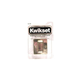 Kwikset 332 Notch Hall/Closet Pocket Door Lock in Polished Brass