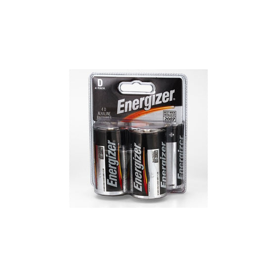 Energizer MAX D Alkaline Batteries, 4-Count