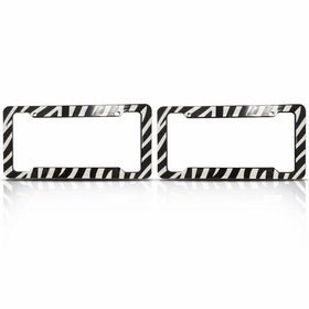 Zebra License Plate Frames (Set of Two) Made of Plastic