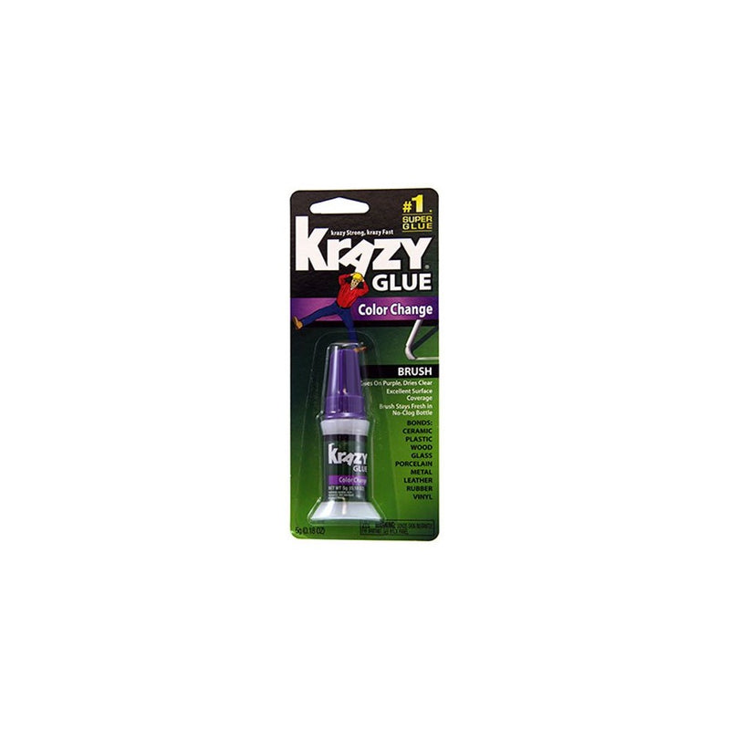 Krazy Glue KG98848R Instant Crazy Glue Color Change Brush 0.18-Ounce