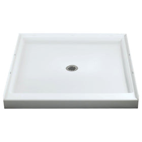 Sterling/Vikrell Ensemble 36-Inch Shower Base, White, High Gloss #72101100-0
