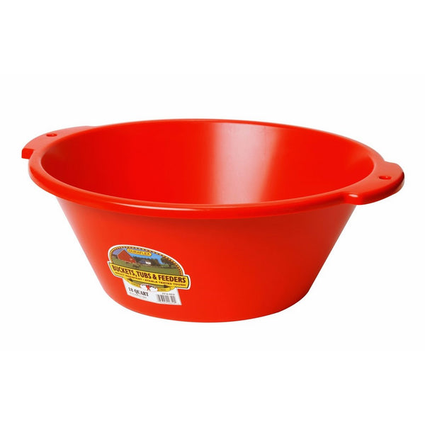 Little Giant FP18RED Dura-Flex Plastic Feed Pan, 18-Quart, Red