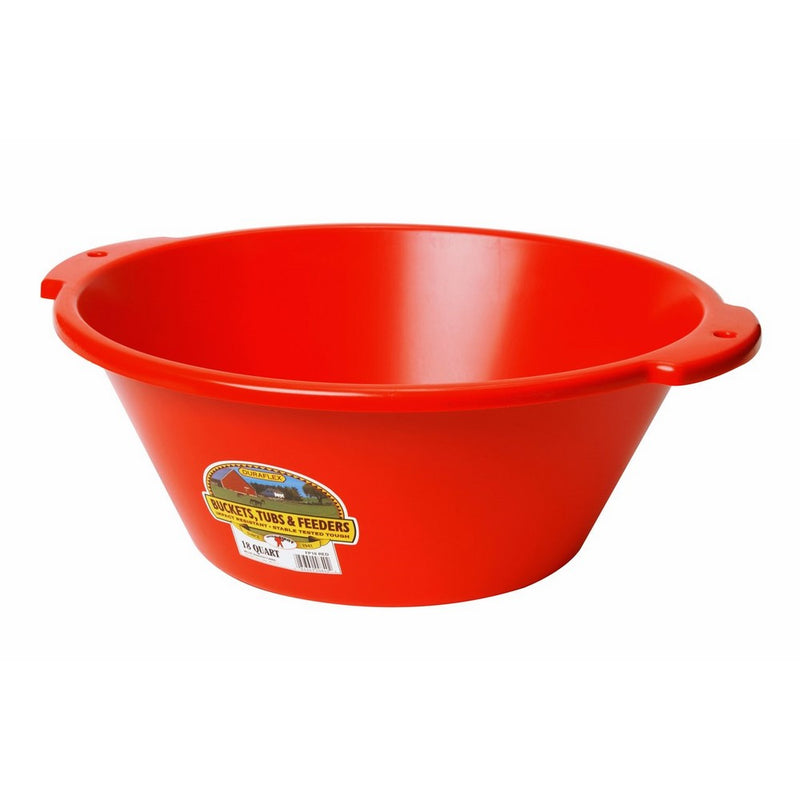 Little Giant FP18RED Dura-Flex Plastic Feed Pan, 18-Quart, Red