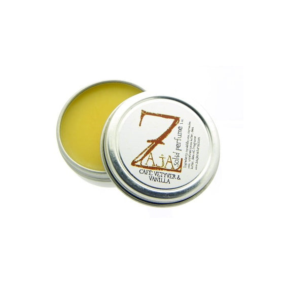 Cafe Vetyver and Vanilla Solid Perfume by ZAJA Natural - 1 oz