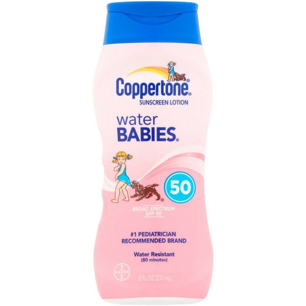 Coppertone WaterBabies Sunscreen Lotion SPF 50, 8 oz