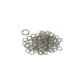 100 Nickel Plated Split Ring Chain Parts Findings 6mm