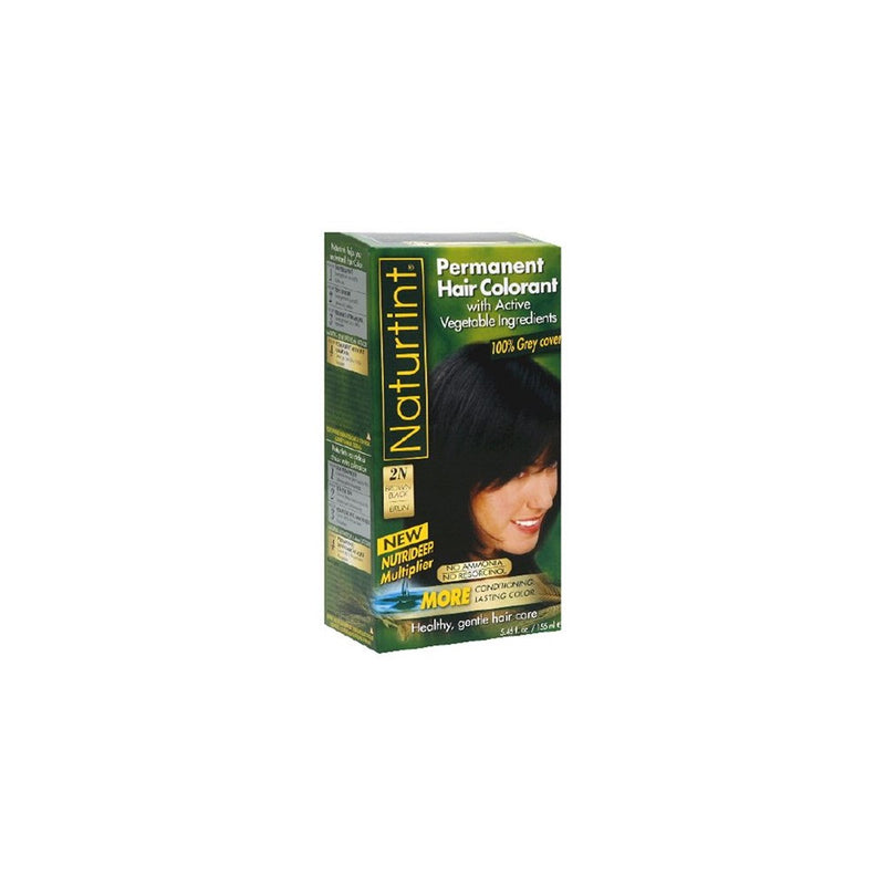 Naturtint Hair Colorant, Permanent, 2N Brown Black, 5.98-Ounces (Pack of 2)