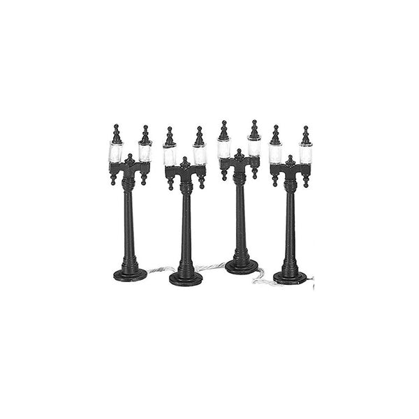 Department 56 Accessories for Villages Double Street Lamps Accessory Figurine (Set of 4)