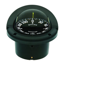 Ritchie Helmsman Compass Flat-Card Dial With Flush Mount And 12V Green Night Lighting (Black, 3 3/4-Inch)