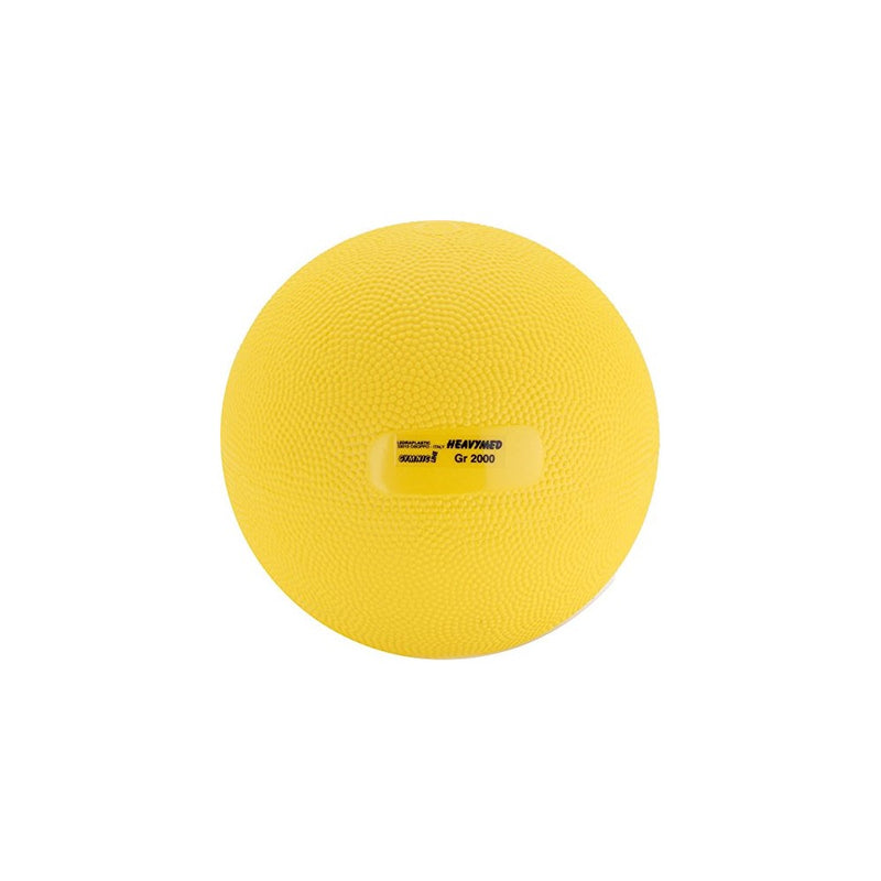 Gymnic Heavymed 2 Medicine Ball, Yellow (15 cm, 2 kg / 4.4 lbs)