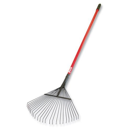 Bully Tools 92312 Leaf and Thatching Rake with Fiberglass Handle and 24 Spring Steel Tines