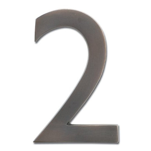 Architectural Mailboxes 3582DC-2 Brass 4-Inch Floating House Number, Dark Aged Copper"2"