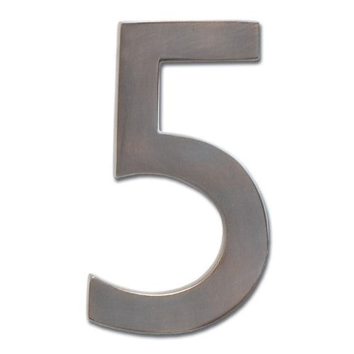 Architectural Mailboxes 3582DC-5 Brass 4-Inch Floating House Number, Dark Aged Copper"5"