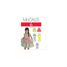 McCall's Patterns M6017 Toddlers'/Children's Tops, Dresses, Shorts And Pants, Size CB (1-2-3)