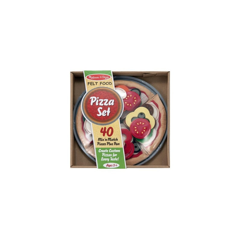 Melissa & Doug Felt Food Mix 'n Match Pizza Play Food Set (40 pcs)