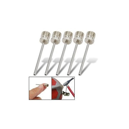 Qzoxx Silvery Air Inflation Sports Ball Point Needle 5PCS