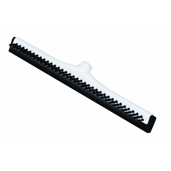 Rubbermaid Commercial Plastic Scrub and Dry Squeegee with Black Dual Moss Rubber, 18-Inch Length x 2.3-Inch Width x 3.5-Inch Height, Black (FG9C4200BLA)