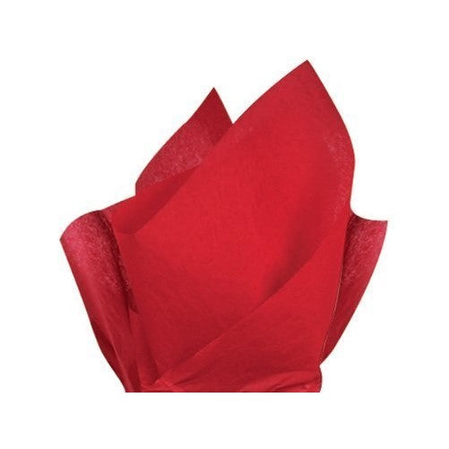 Bright Crimson Red Tissue Paper 20 Inch x 30 Inch - 48 XL Sheets