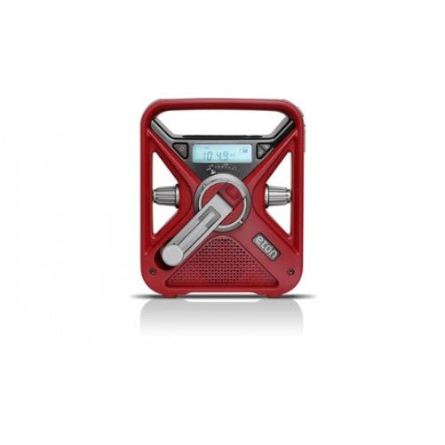 Eton FRX3 Hand Turbine AM / FM NOAA Weather Alert Radio with Smartphone Charger - Red, NFRX3WXR