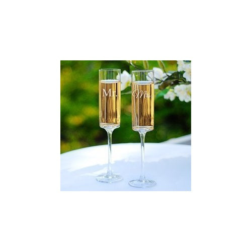 Top Seller Mr. & Mrs. Contemporary Champagne Flutes