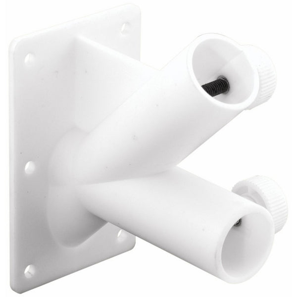 Prime-Line Products U 9374 Flag Pole Holder, 2 Hole, Off White Plastic