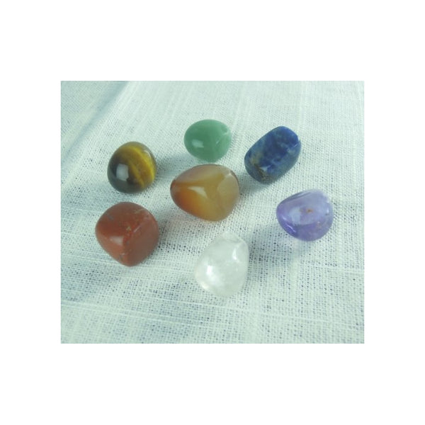 Healing Crystal Natural Gemstone Polished Tumble Stone Chakra Sets (7PCS 15-20mm) Rock Mineral Education Specimen