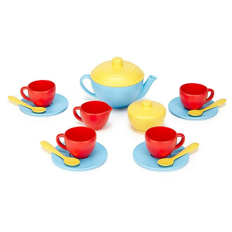 Green Toys Tea Set, Blue/Red/Yellow