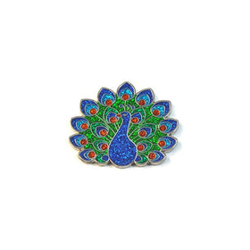 Navika Glitzy Peacock Ball Marker with Magnetic Hat Clip
