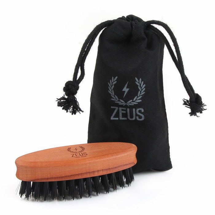 ZEUS 100% Boar Bristle Pocket Beard Brush