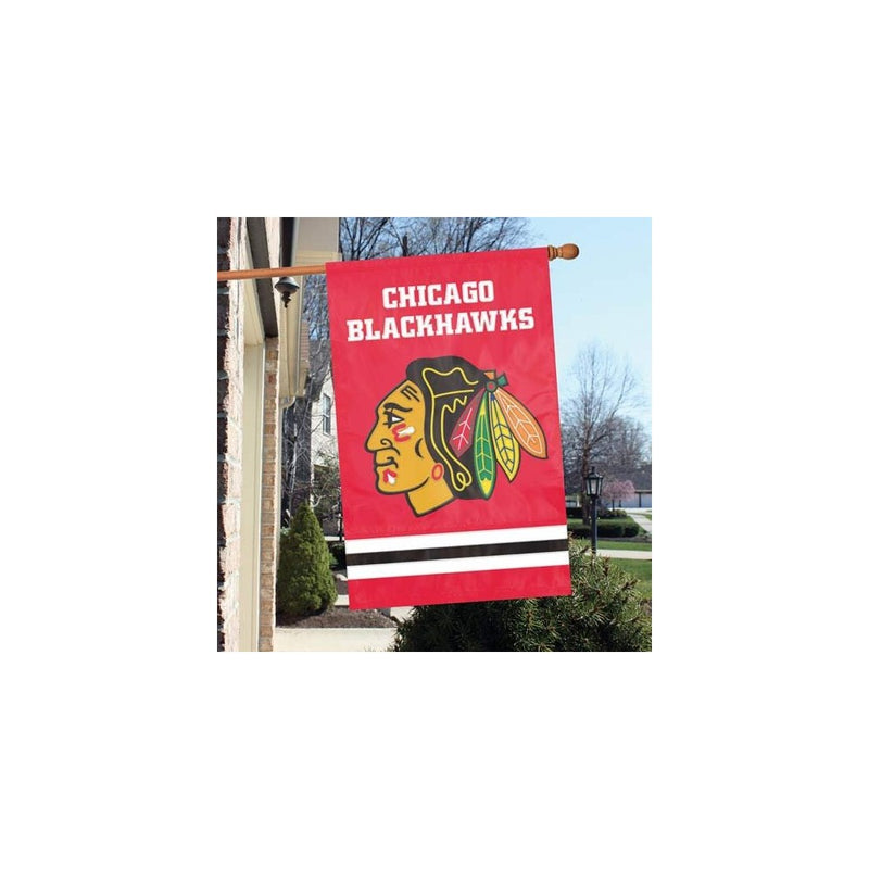 Party Animal Chicago Blackhawks Applique Banner Flag