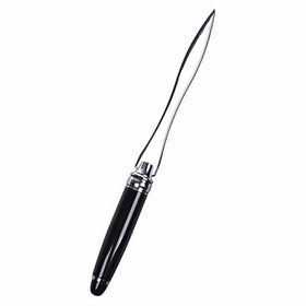 Bluecell 6-1/4 Inch Long Black and Silver Color Metallic Handheld Letter Opener