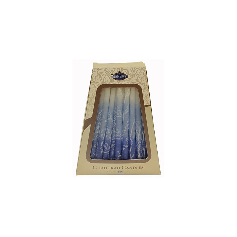 Majestic Giftware SC-CP18 Safed Handcrafted Hanukkah Candles, 6-Inch, Blue/White, 45-Pack