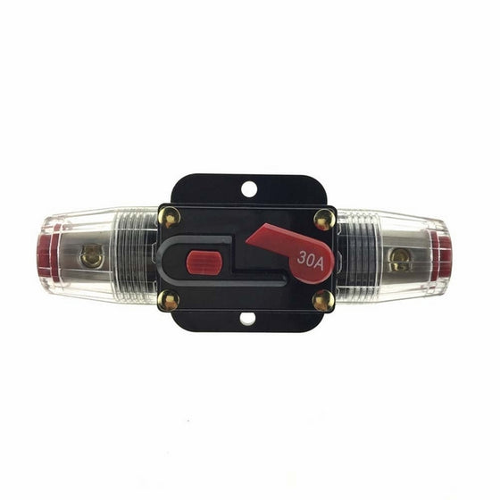 ZOOKOTO 12V-24V DC 30A Car Audio Inline Circuit Breaker Reset Fuse Holders Inverter for Stereo Switch System Protection 30 Amp