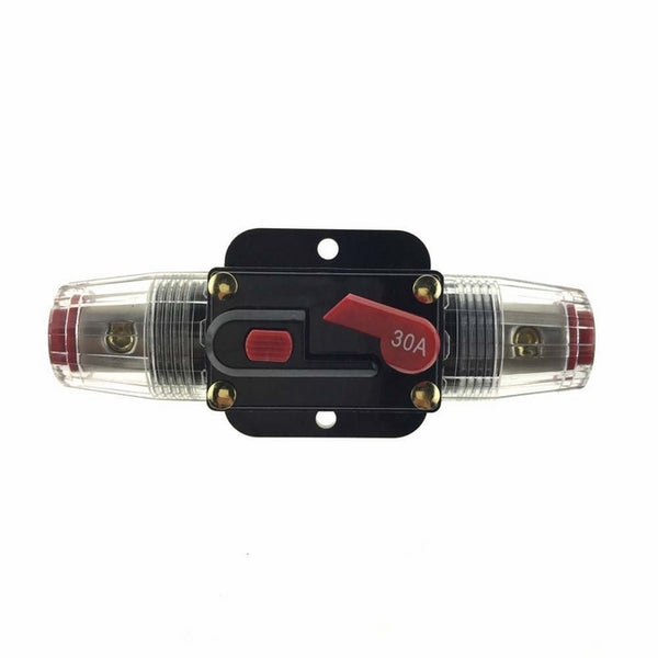 ZOOKOTO 12V-24V DC 30A Car Audio Inline Circuit Breaker Reset Fuse Holders Inverter for Stereo Switch System Protection 30 Amp