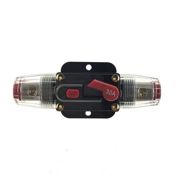 ZOOKOTO 12V-24V DC 30A Car Audio Inline Circuit Breaker Reset Fuse Holders Inverter for Stereo Switch System Protection 30 Amp
