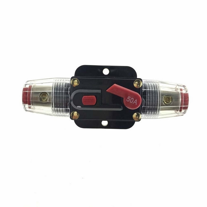 ZOOKOTO 12V-24V DC 50A Car Audio Inline Circuit Breaker Reset Fuse Holders Inverter for Stereo Switch System Protection 50 Amp